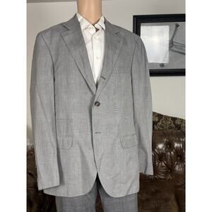 Brunello Cucinelli Gray Glenn Plaid Prince Of Wales Houndstooth Blazer 54/44US